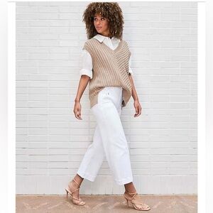 SPANX Women's Crisp White Wide Leg Ankle Pants NWT Size XL